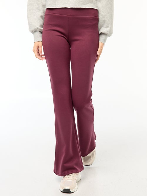 Pantalon maille lourde et douce coupe bootcut - Kiabi