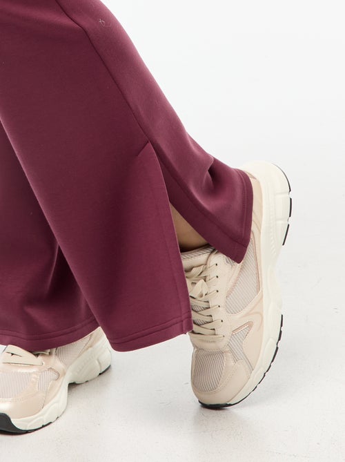 Pantalon maille lourde et douce coupe bootcut - Kiabi