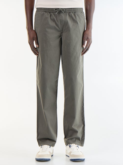 Pantalon matière effet peau de pêche - Kiabi