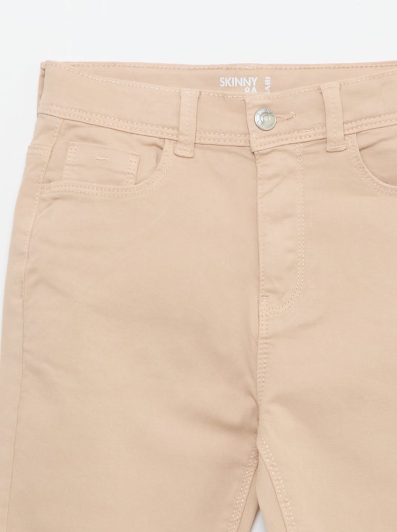 Pantalon met afgesneden randen Biege - Kiabi