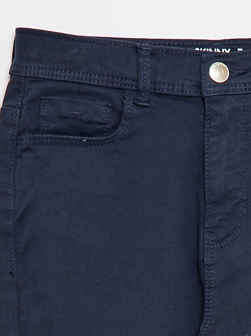 Pantalon met afgesneden randen Blauw - Kiabi