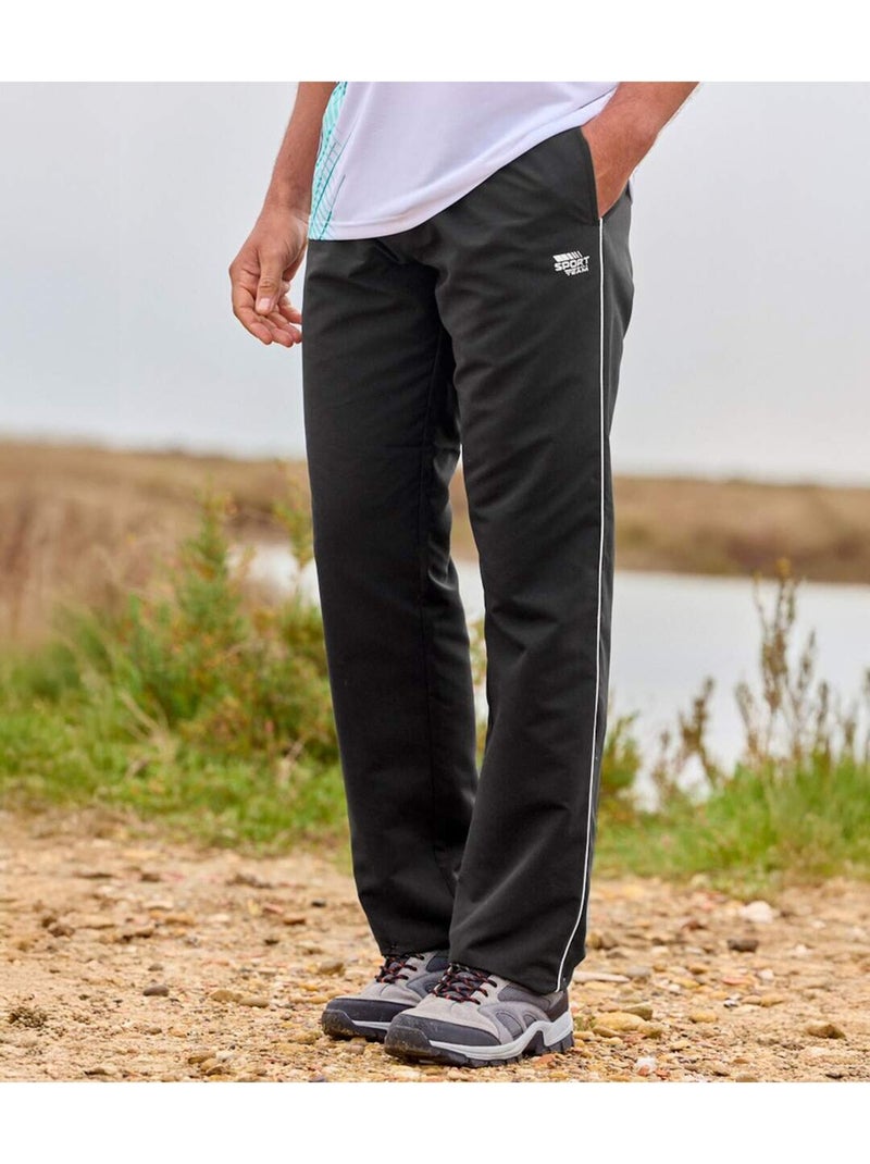Pantalon Microfibre Sport   - ATLAS FOR MEN Noir - Kiabi