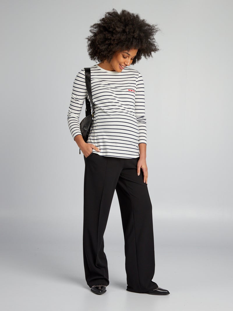 Pantalon milano de maternité noir - Kiabi