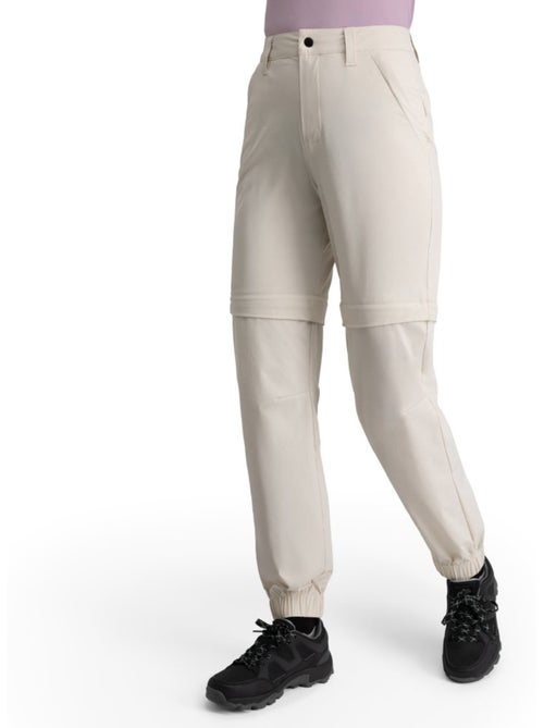 Pantalon modulable randonnée femme randonnée femme mistral sand - Kiabi