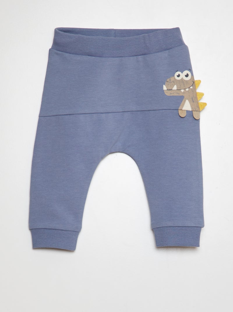 Pantalon molletonné à imprimé dino 'NAME IT' bleu - Kiabi