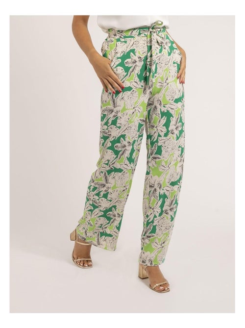 Pantalon motifs elienor - Kiabi