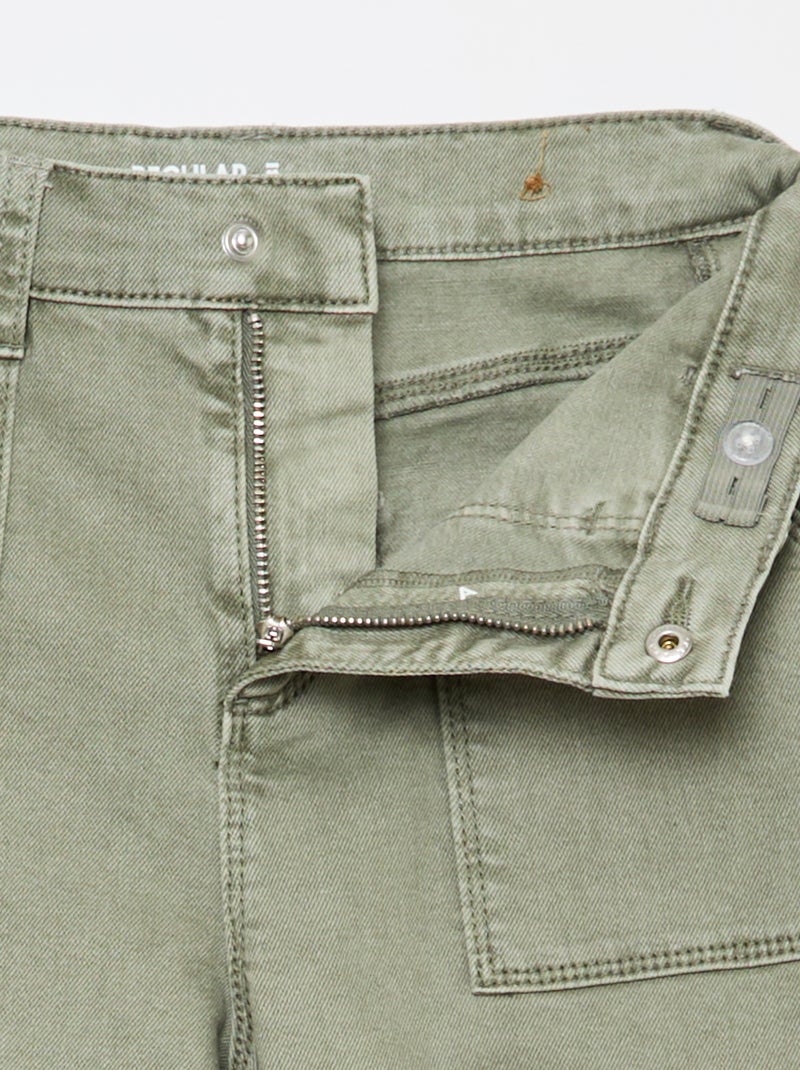Pantalon multipoche - Coupe + confortable Vert - Kiabi