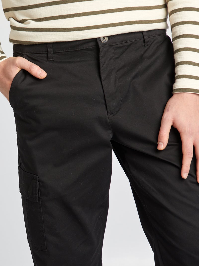 Pantalon multipoche - L36 Noir - Kiabi