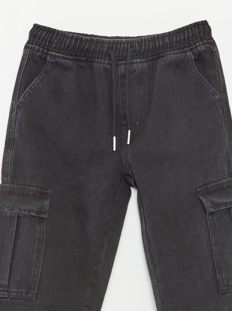 Pantalon multipoche élastiqué Gris - Kiabi