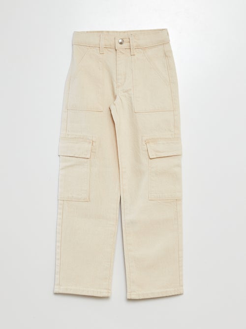 Pantalon multipoche en twill - Coupe + ajustée - Kiabi