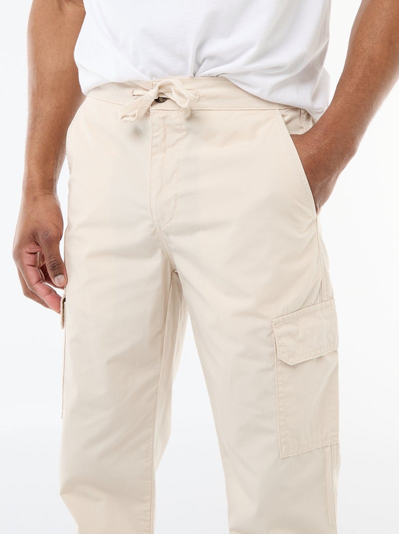 Pantalon multipoche regular fit Gris - Kiabi