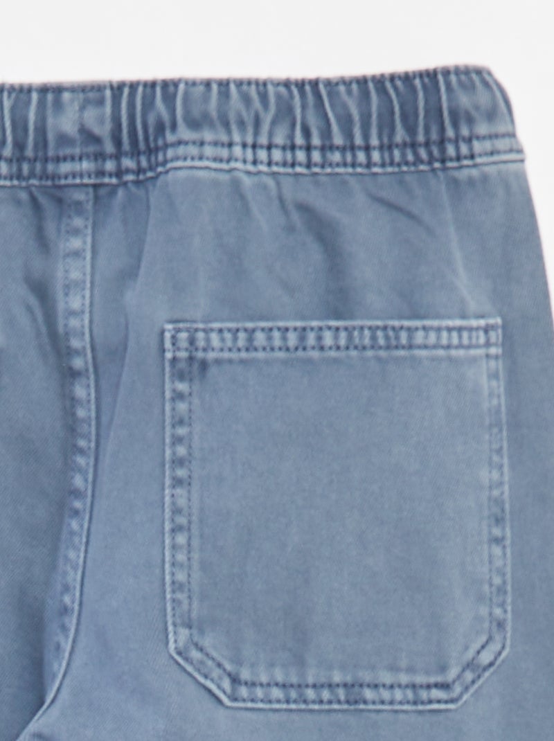 Pantalon multipoches avec ceinture élastiquée Bleu - Kiabi