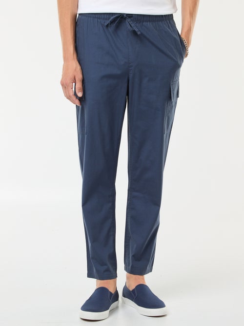 Pantalon multipoches avec ceinture élastiquée + cordons - Kiabi