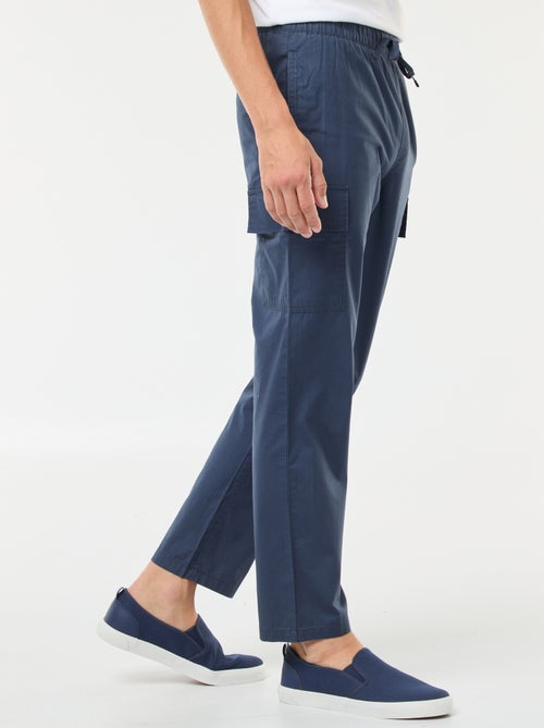 Pantalon multipoches avec ceinture élastiquée + cordons - Kiabi