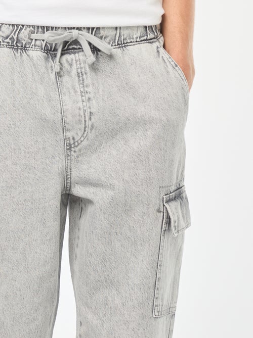 Pantalon multipoches avec ceinture élastiquée - Kiabi