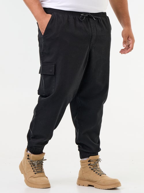 Pantalon multipoches avec taille élastiquée - Kiabi