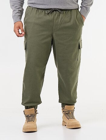 Pantalon multipoches avec taille élastiquée