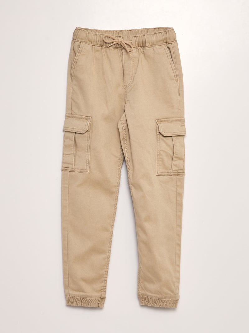 Pantalon multipoches Beige - Kiabi