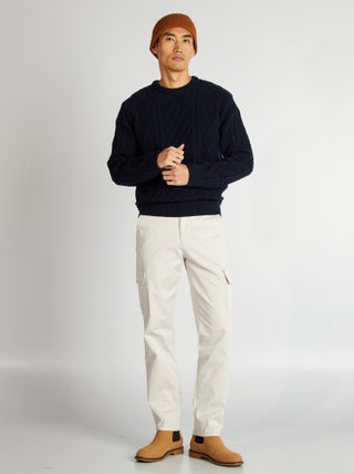 Pantalon multipoches coupe droite