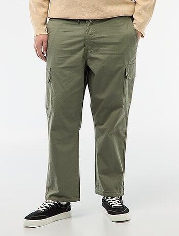 Pantalon multipoches coupe droite / regular fit