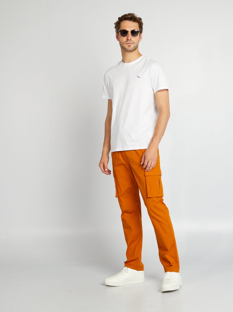 Pantalon multipoches Jaune - Kiabi