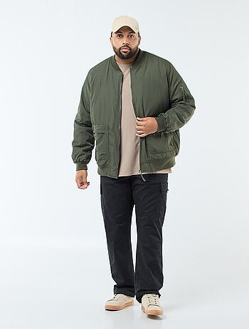 Pantalon multipoches uni avec passant pour ceinture