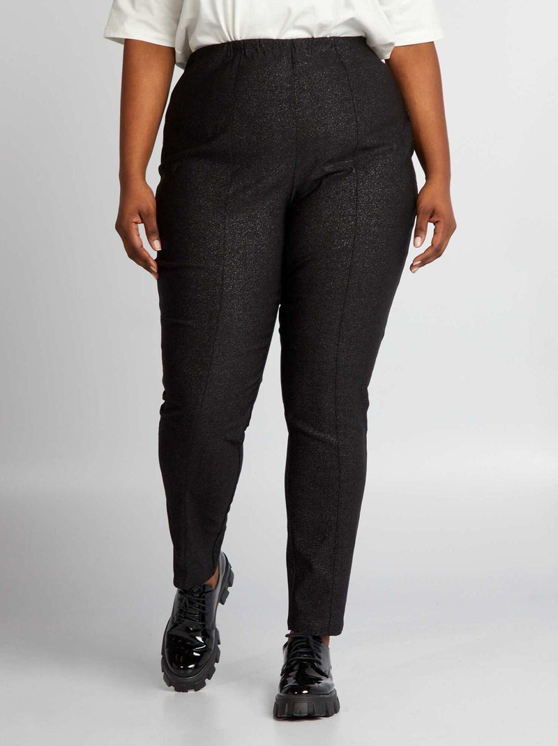 Pantalon pailleté noir - Kiabi
