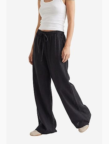 Pantalon palazzo à jambe large en tencel mixray