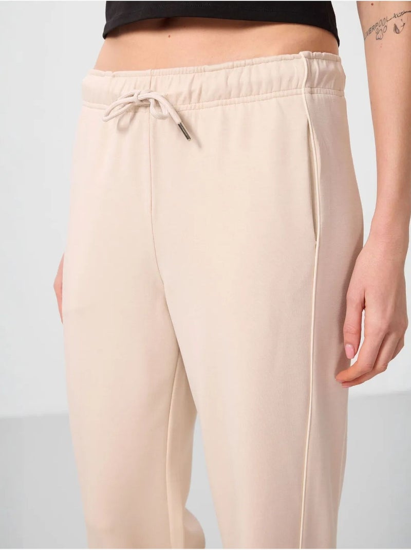 Pantalon palazzo à jambe large tommy Beige argile - Kiabi
