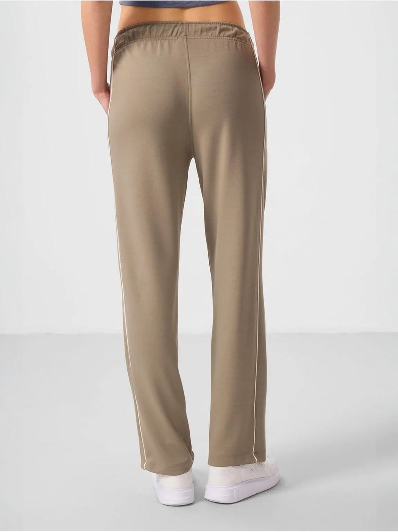 Pantalon palazzo à jambe large tommy Kaki - Kiabi