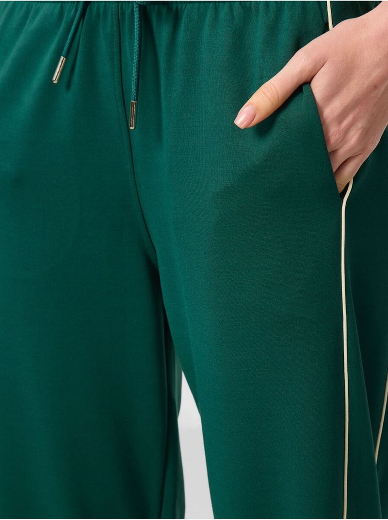 Pantalon palazzo à jambe large tommy Vert - Kiabi