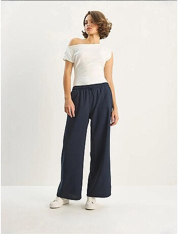 Pantalon palazzo à jambes larges et fermeture à nouer lucci