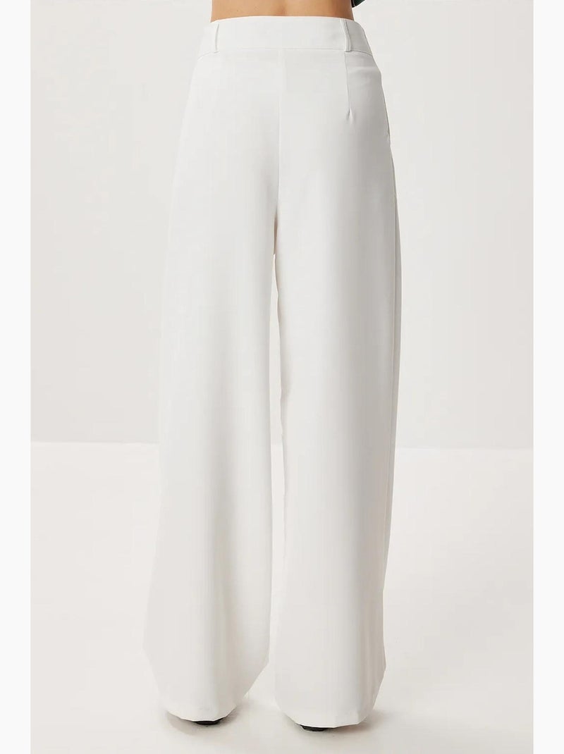 Pantalon palazzo à poches istanbul Blanc - Kiabi