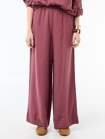 Pantalon palazzo en lin mélangé