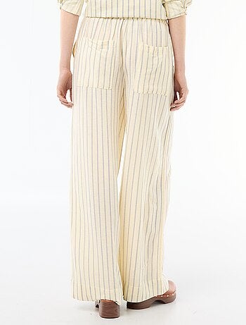 Pantalon palazzo femme en lin