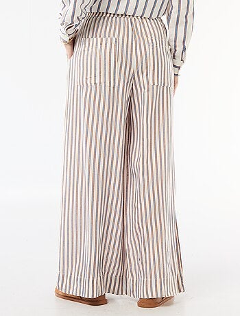 Pantalon palazzo femme en lin