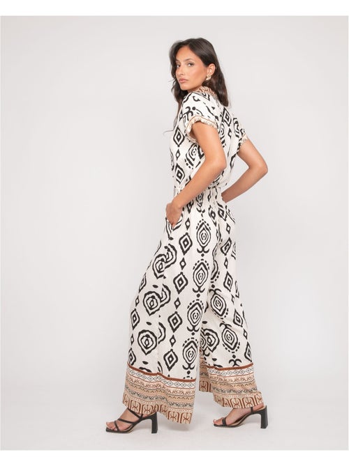 Pantalon palazzo motifs EDMIRA - Kiabi Pantalon palazzo motifs EDMIRA - Kiabi
