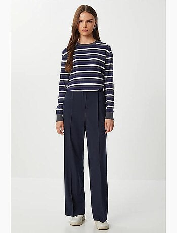 Pantalon palazzo plissé avec fermeture éclair istanbul