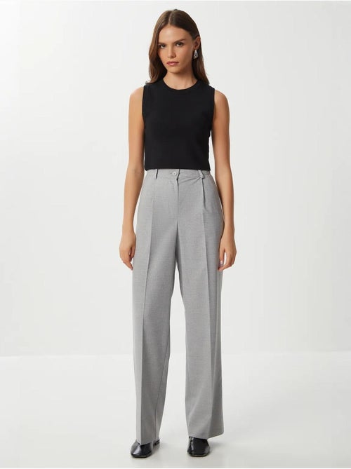 Pantalon palazzo plissé avec fermeture éclair istanbul - Kiabi Pantalon palazzo plissé avec fermeture éclair istanbul - Kiabi