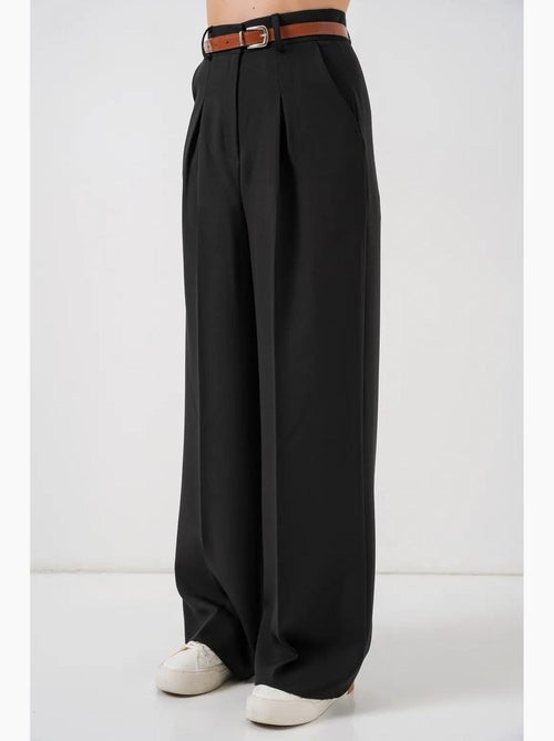 Pantalon palazzo plissé taille haute bdart - Kiabi Pantalon palazzo plissé taille haute bdart - Kiabi