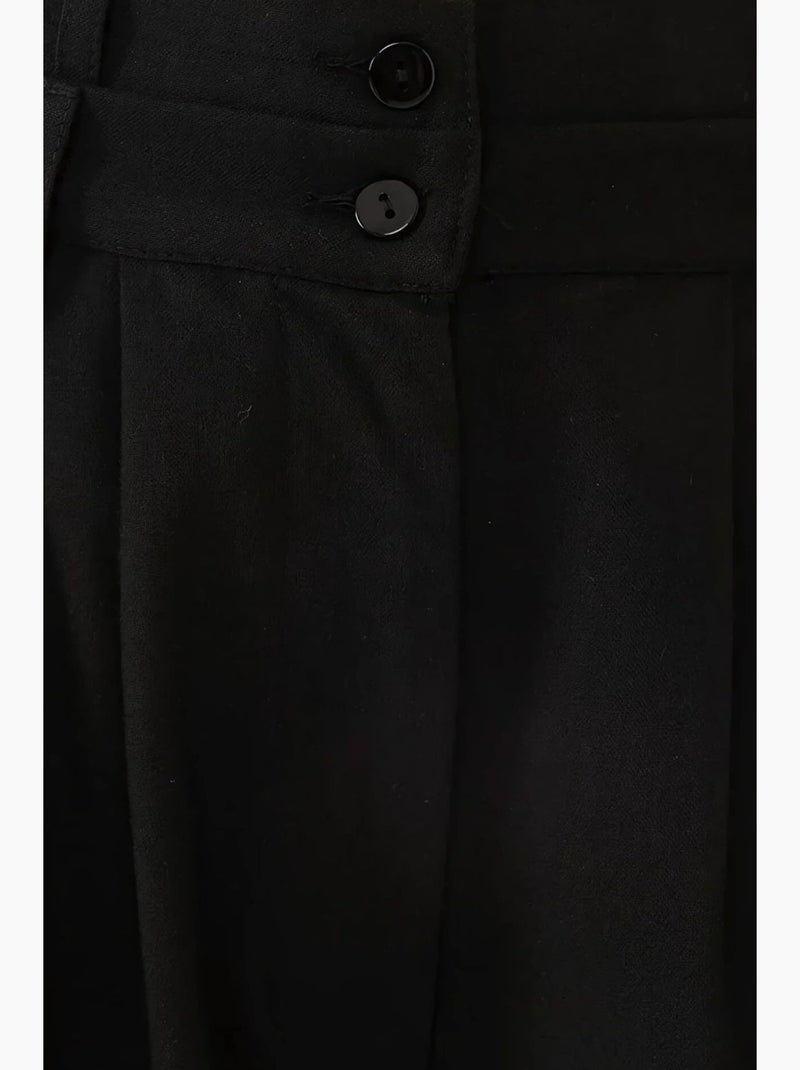 Pantalon palazzo plissé taille haute hiccup Noir - Kiabi