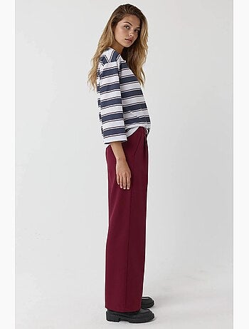 Pantalon palazzo plissé taille haute hiccup