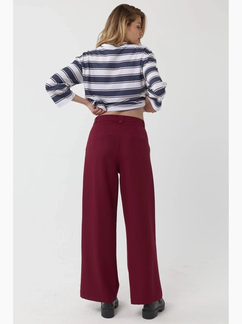 Pantalon palazzo plissé taille haute hiccup - Kiabi Pantalon palazzo plissé taille haute hiccup - Kiabi