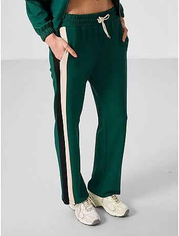 Pantalon palazzo rayé avec taille à cordon tommy