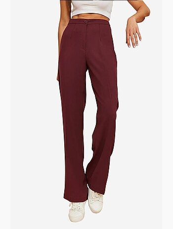 Pantalon palazzo taille haute à jambes larges lucci