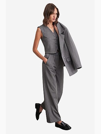 Pantalon palazzo taille haute avec poches mixray