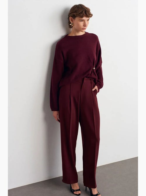 Pantalon palazzo taille haute en crêpe dilvin - Kiabi Pantalon palazzo taille haute en crêpe dilvin - Kiabi