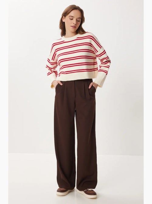 Pantalon palazzo taille haute et jambes larges istanbul - Kiabi Pantalon palazzo taille haute et jambes larges istanbul - Kiabi