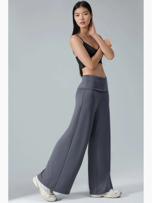 Pantalon palazzo taille haute hiccup - Kiabi Pantalon palazzo taille haute hiccup - Kiabi
