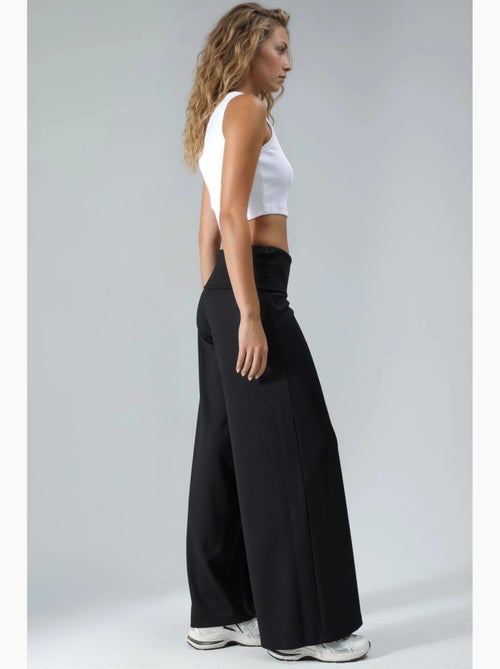 Pantalon palazzo taille haute hiccup - Kiabi Pantalon palazzo taille haute hiccup - Kiabi